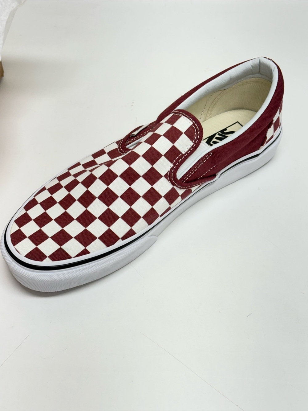 Vans Classic Slip-on Checkerboard, Apple Butt, Women 10.5 (Men 9) - NEW